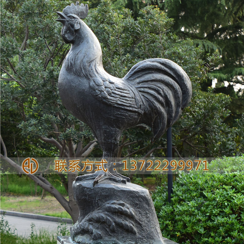 铜雕公鸡的摆放风水作用-大型广场主题金属不锈钢雕塑